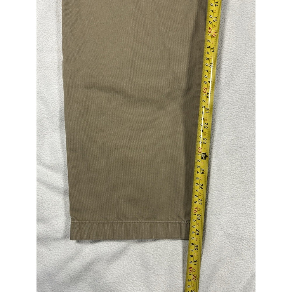 J Crew Oarsman Pants Mens 36x32 Khaki Classic Chino Cotton‎ Flat Front Casual - Picture 7 of 7